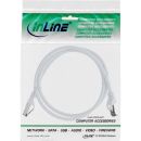 InLine Patchkabel, S/FTP (PiMf), Cat.8.1, 2000MHz, halogenfrei, Kupfer, weiß, 0,5m