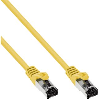 InLine® Patchkabel, S/FTP (PiMf), Cat.8.1, 2000MHz, halogenfrei, gelb, 0,5m