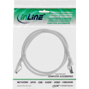 InLine Patchkabel, S/FTP (PiMf), Cat.8.1, 2000MHz, halogenfrei, Kupfer, grau, 1m