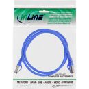 InLine Patchkabel, S/FTP (PiMf), Cat.8.1, 2000MHz, halogenfrei, Kupfer, blau, 1m