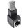 InLine Patchkabel-Adapter Cat.6A, RJ45 Stecker / Buchse, 90° nach unten gewinkelt