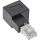 InLine Patchkabel-Adapter Cat.6A, RJ45 Stecker / Buchse, 90° nach rechts gewinkelt