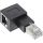 InLine Patchkabel-Adapter Cat.6A, RJ45 Stecker / Buchse, 90° nach links gewinkelt