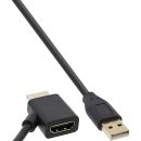 InLine HDMI Adapter Stecker/Buchse mit USB-Power...