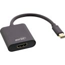 InLine® Mini DisplayPort HDMI Adapterkabel Aluminium...