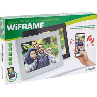 InLine, digitaler WIFI-Bilderrahmen WiFRAME, 10,1, 1280x800 16:9 LCD IPS Touchscreen, Frameo APP, wei