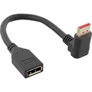 InLine® DisplayPort 1.4 Adapterkabel ST/BU, 8K4K, nach oben gewinkelt