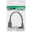 InLine DisplayPort 1.4 Adapterkabel ST/BU, 8K4K, nach unten gewinkelt, schwarz/gold, 0,15m