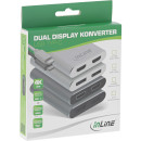 InLine® USB Dual Display Konverter, USB-C zu 2x HDMI...