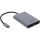 InLine USB Dual Display Konverter, USB Typ-C zu 2x DisplayPort Buchse (DP Alt Mode), 4K, schwarz, 0.1m