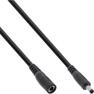 InLine® Verlängerungskabel DC Stecker 4,0x1,7mm, schwarz, 1m