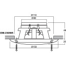 Einbaulautsprecher-Paar, 25 W CRB-230/WS