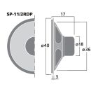 Miniatur-Einbaulautsprecher SP-11/2RDP