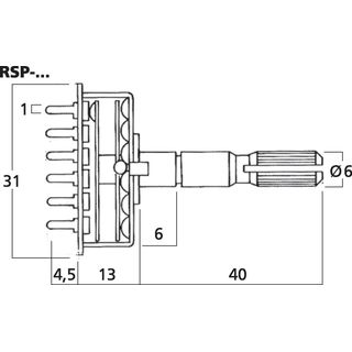 Stufen-Drehschalter RSP-1112
