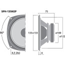 Hi-Fi-Tiefmitteltöner, 50 W, 8 Ω SPH-135KEP