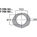 Cinch-Einbaubuchse T-706NI/RT