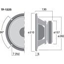 PA-Tieftöner, 250 W, 8 Ω TF-1225