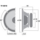 PA-Tiefmitteltöner, 100 W, 8 Ω TF-0818