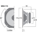 Hi-Fi-Mitteltöner, 50 W, 8 Ω MSH-115