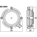 Audio-Exciter/Resonatoren, 20 W, 4 Ω (/4) oder 8...