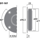 Hi-Fi-Kalottenhochtöner, 80 W, 8 Ω DT-107