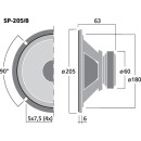 Universal-Breitbandlautsprecher, 8 W, 8 Ω SP-205/8