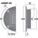 High-End-Air-Motion-Transformer-Hochtöner, 20 W, 4 Ω AIRMT-85