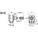 Stereo-Potentiometer, 100 kΩ VRA-141S100