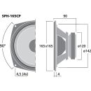 Hochleistungs-Hi-Fi-Tiefmitteltöner, 80 W, 8 Ω SPH-165CP