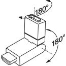 HDMI™-Adapter, 2 x 180° frei abwinkelbar HDMA-300W