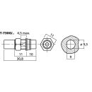 Cinch-Durchgangs-Einbaubuchse T-730G/SW