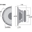 PA-Tiefmitteltöner, 150 W, 8 Ω TF-1020