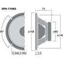 Hi-Fi-Tiefmitteltöner, 50 W, 8 Ω SPH-174KE