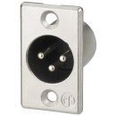 NEUTRIK-XLR-Einbaustecker, 3-polig, NC-3MP