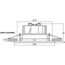 LED-Einbaustrahler, rund und flach, 5 W LDSR-755C/WWS