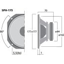 Hi-Fi-Tiefmitteltöner, 60 W, 8 Ω SPH-175