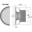 Miniatur-Hi-Fi-Breitbandlautsprecher, 15 W, 8 Ω...