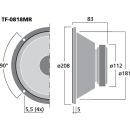 PA-Mitteltöner, 100 W, 8 Ω TF-0818MR