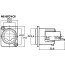 EtherCon-Einbaubuchse, vernickelt, NE-8FDYC6