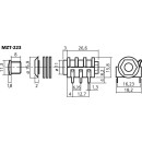 6,3-mm-Stereo-Klinken-Einbaubuchse MZT-223