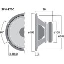 High-End-Tiefmitteltöner, 60 W, 8 Ω SPH-170C