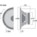 PA-Tieftöner, 250 W, 8 Ω TF-1525