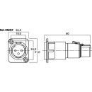 NEUTRIK-XLR-Einbauadapter, 3-polig NA-3MDF