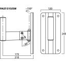 Wandhalter für kompakte PA-Boxen PAST-515/SW