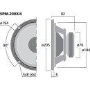 Breitband-Lautsprecherchassis, 30 W, 4 Ω SPM-200X/4