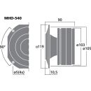 Profi-PA-Ringradiator, 50 W, 8 Ω MHD-540