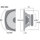 Hi-Fi-Tiefmitteltöner, 50 W, 8 Ω SPH-135C