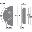 Hi-Fi-Kalottenhochtöner, 40 W, 8 Ω DT-99