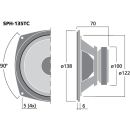 Hi-Fi-Tiefmitteltöner, 2 x 30 W, 2 x 8 Ω SPH-135TC