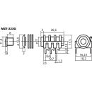 6,3-mm-Stereo-Klinken-Einbaubuchse MZT-223G